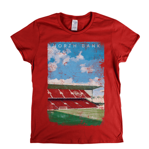 North Bank Football Ground Poster Womens T-Shirt